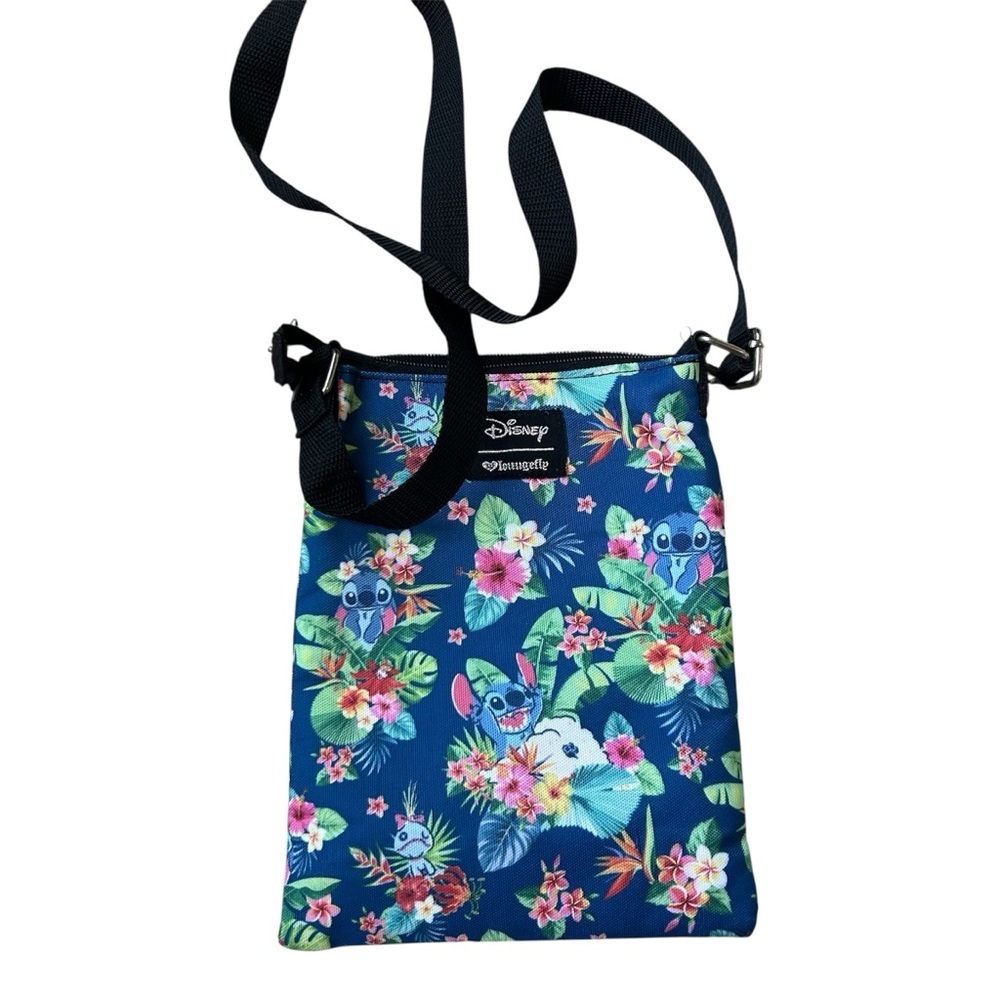 Disney Loungefly Lilo & Stitch Tropical Crossbody Bag Passport OG Heart Logo